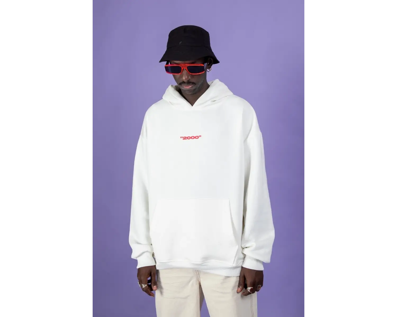 Asperitas Sırt Baskılı Oversize Unisex Beyaz