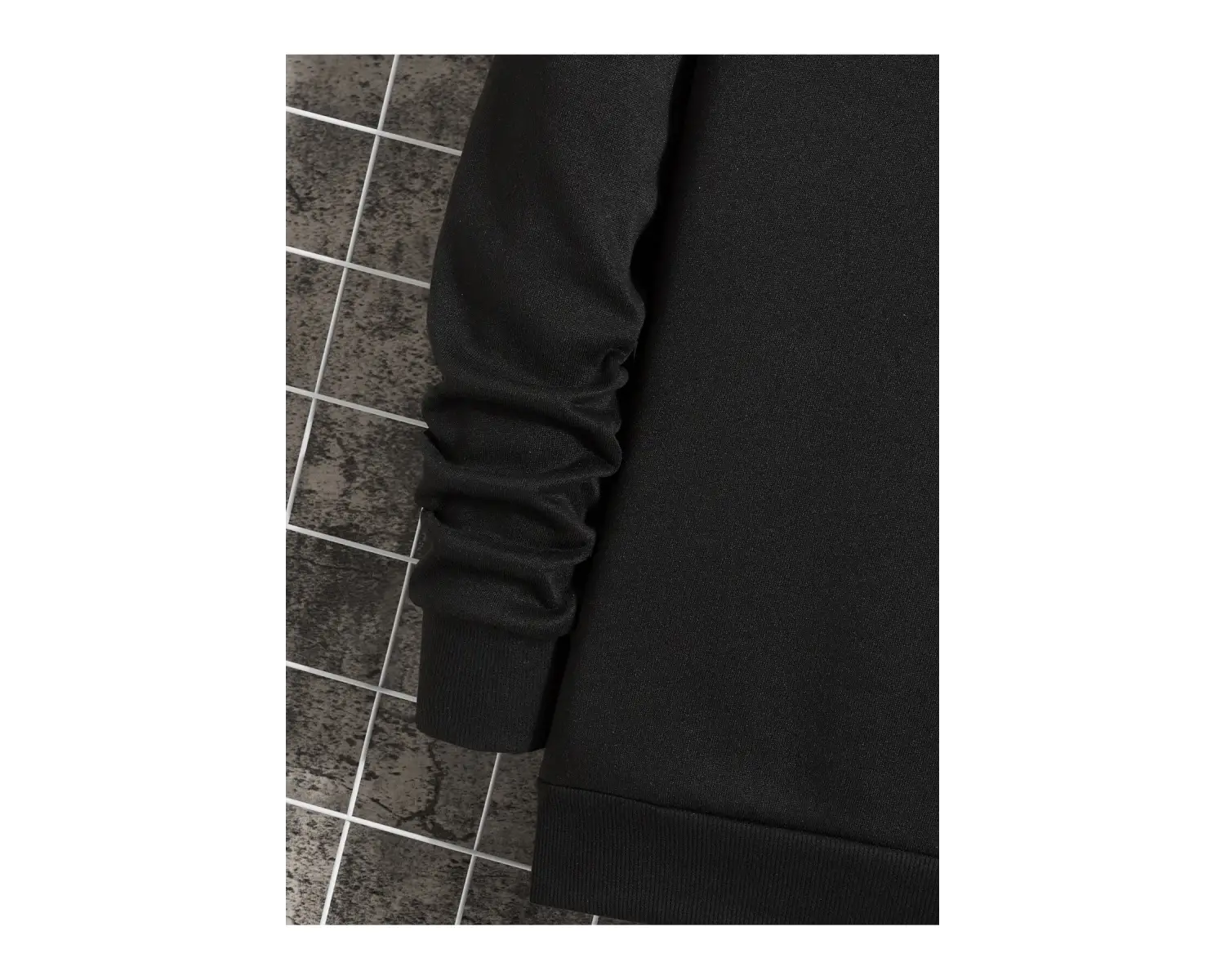 Astronaut And Letter Graphic Lined Sweatshirt Siyah