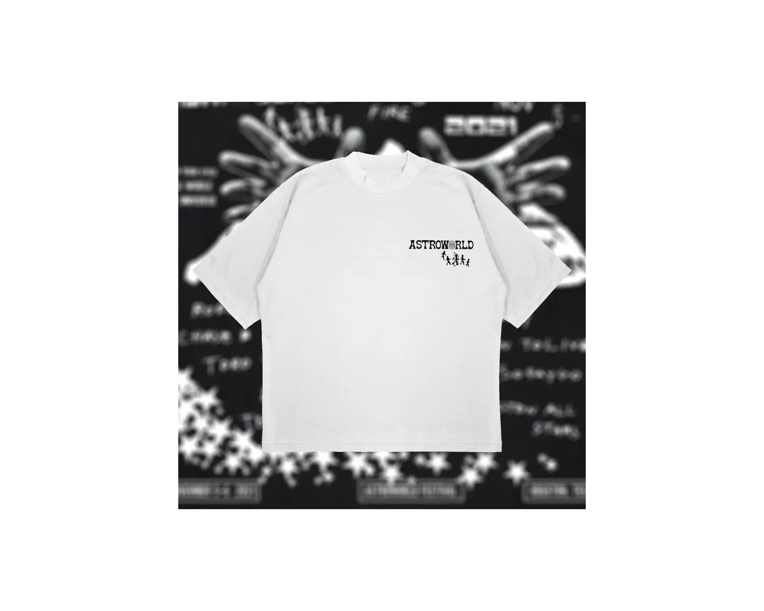 Astroworld Oversize Unisex Pamuklu Nefes Alan Kalın Kumaşlı