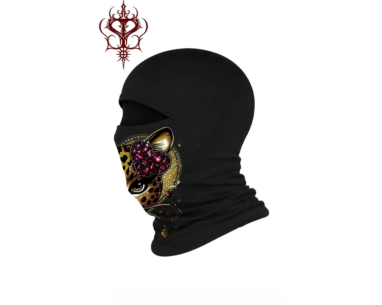 ATEŞLİ LEOPAR DESEN  Motosiklet Giyim Maske & Balaklava