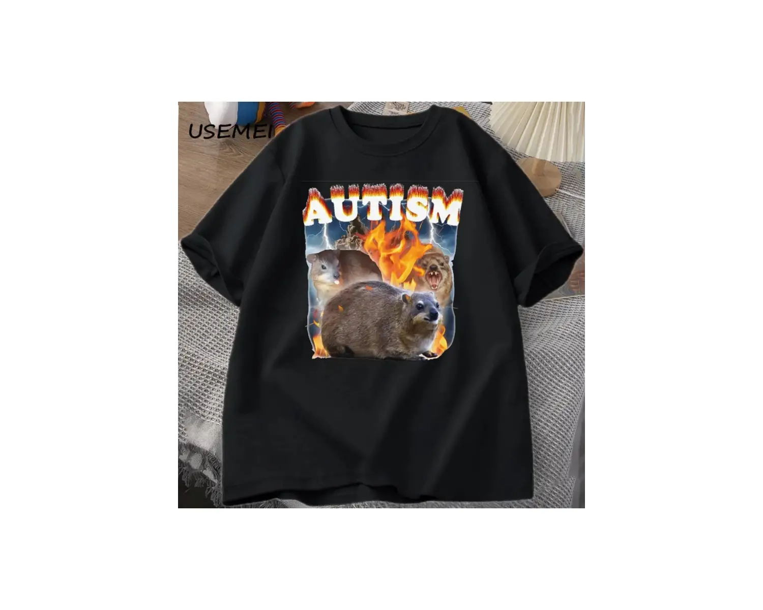 Autism Capybaras Graphic T Shirt Funny Meme Cotton Short Sleeve Tshirt Causal Women Men Print 3014