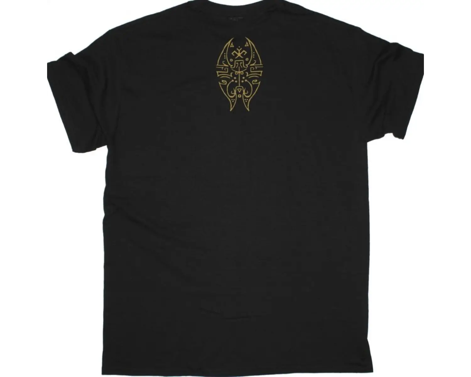 AVANTASIA FLEUR DE LYS NEW BLACK T-SHIRT ÖN VE ARAKA BASKILI