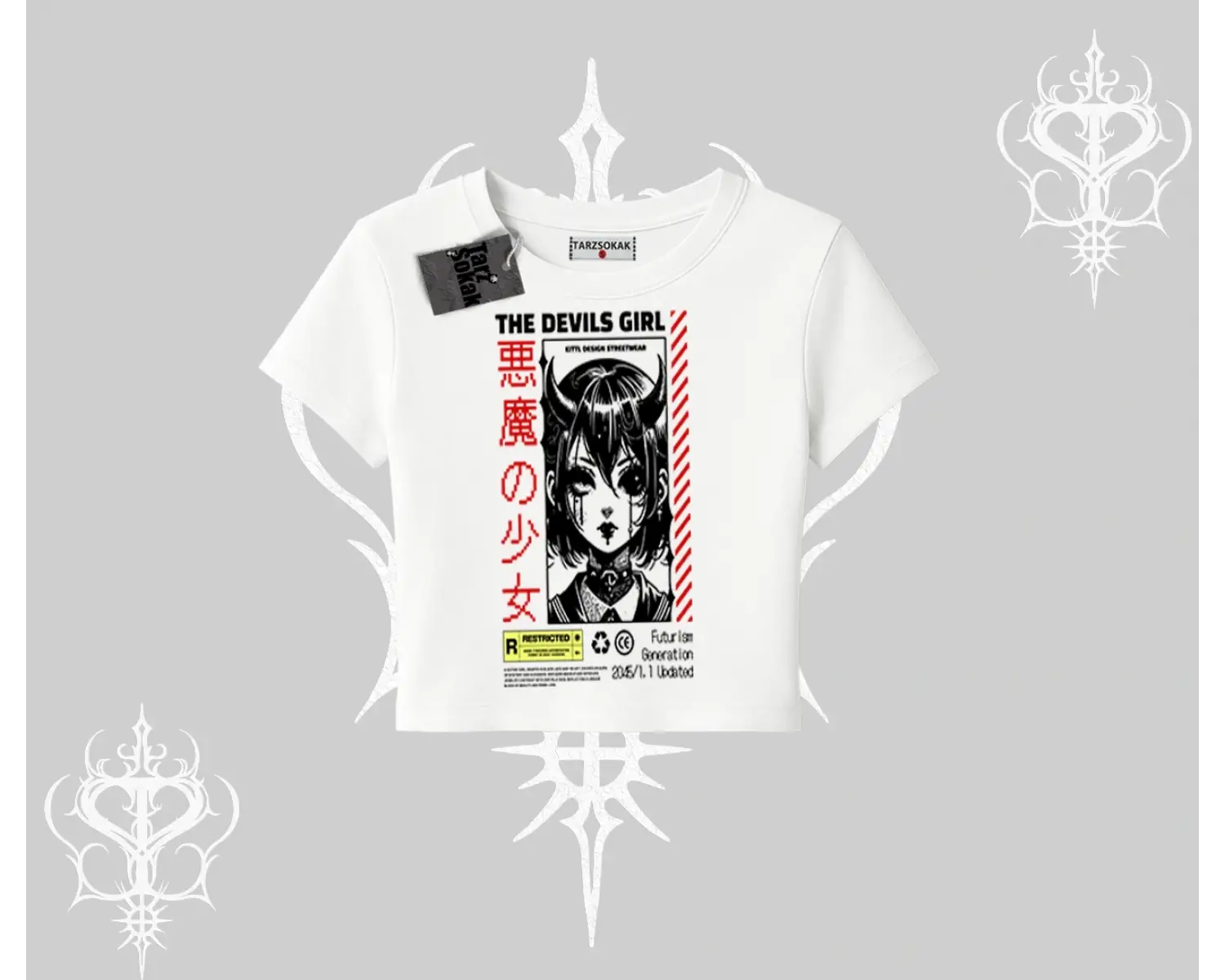 Babby Tee Tshirt Anime Devils Girl Japanese Style Baskılı