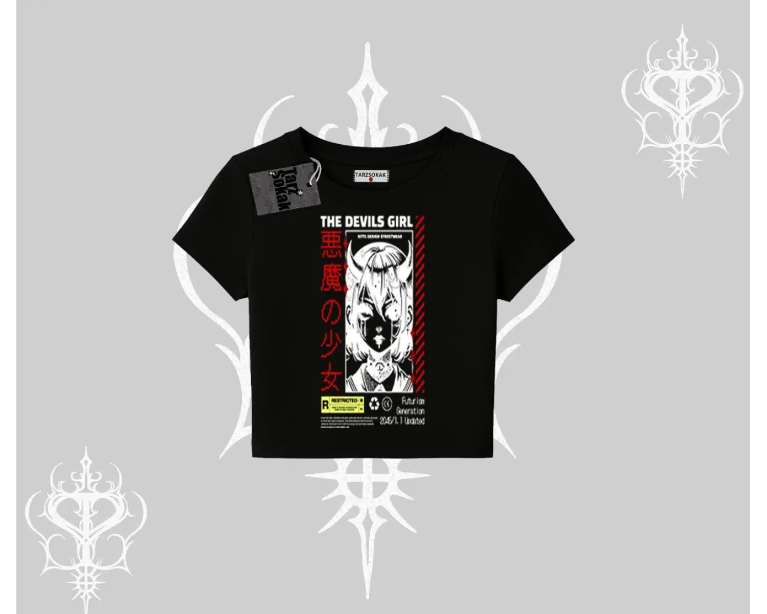Babby Tee Tshirt Anime Devils Girl Japanese Style Baskılı