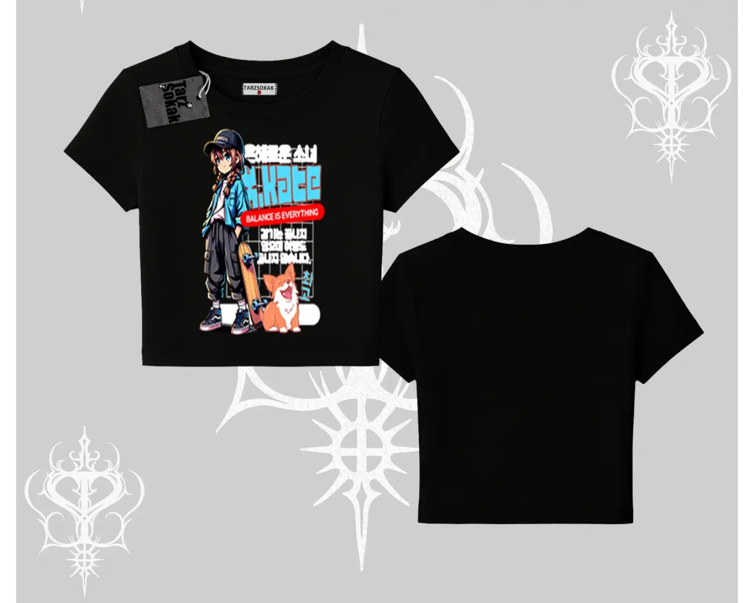 Babby Tee Tshirt Anime Hiker Girl Balance Is Everything Baskılı