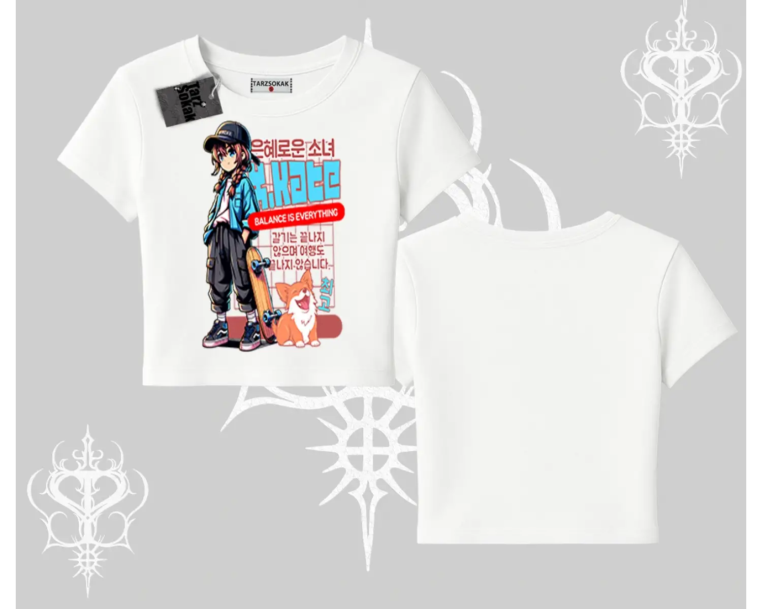 Babby Tee Tshirt Anime Hiker Girl Balance Is Everything Baskılı