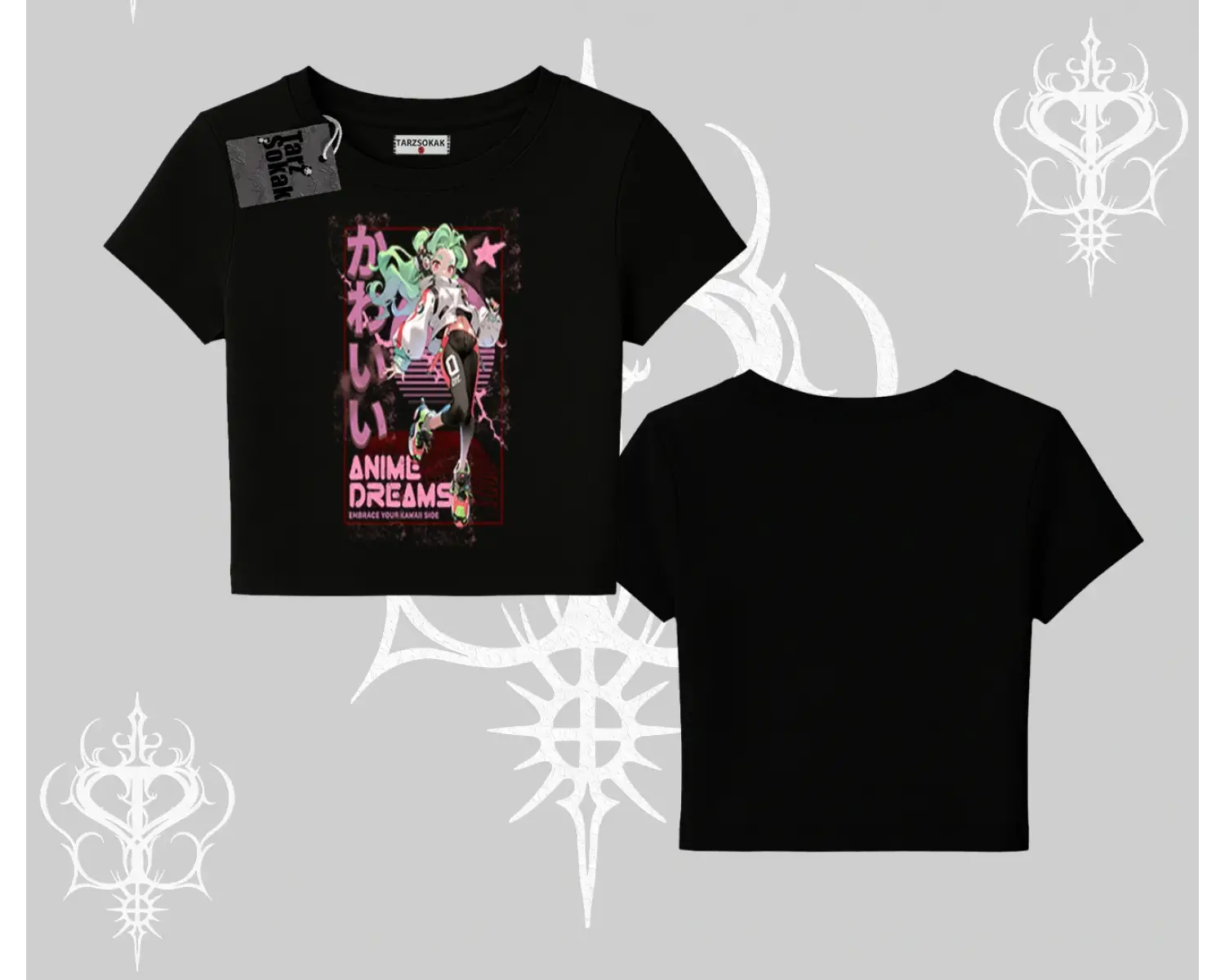 Babby Tee Tshirt Anime Kawaii Japon Kız Desenli