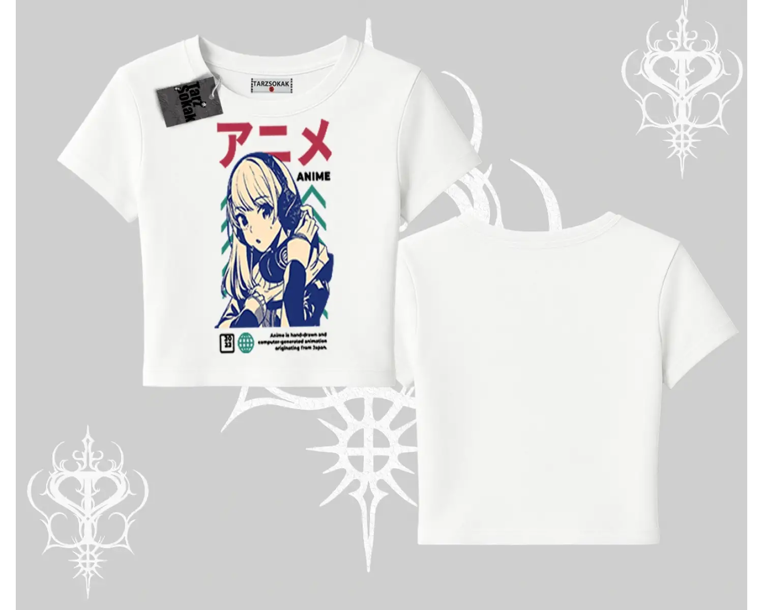 Babby Tee Tshirt Anime Kız Desenli Japon Tarzı