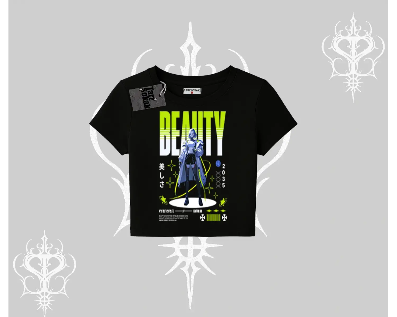 Babby Tee Tshirt Anime Unity Neon Detaylı Grafik Baskılı
