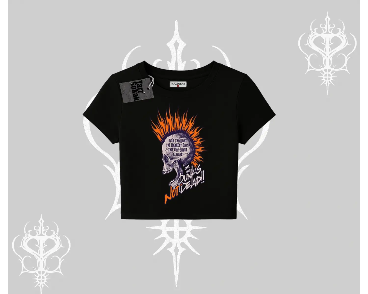 Babby Tee Tshirt Burning Skull Rebel Street Anthem