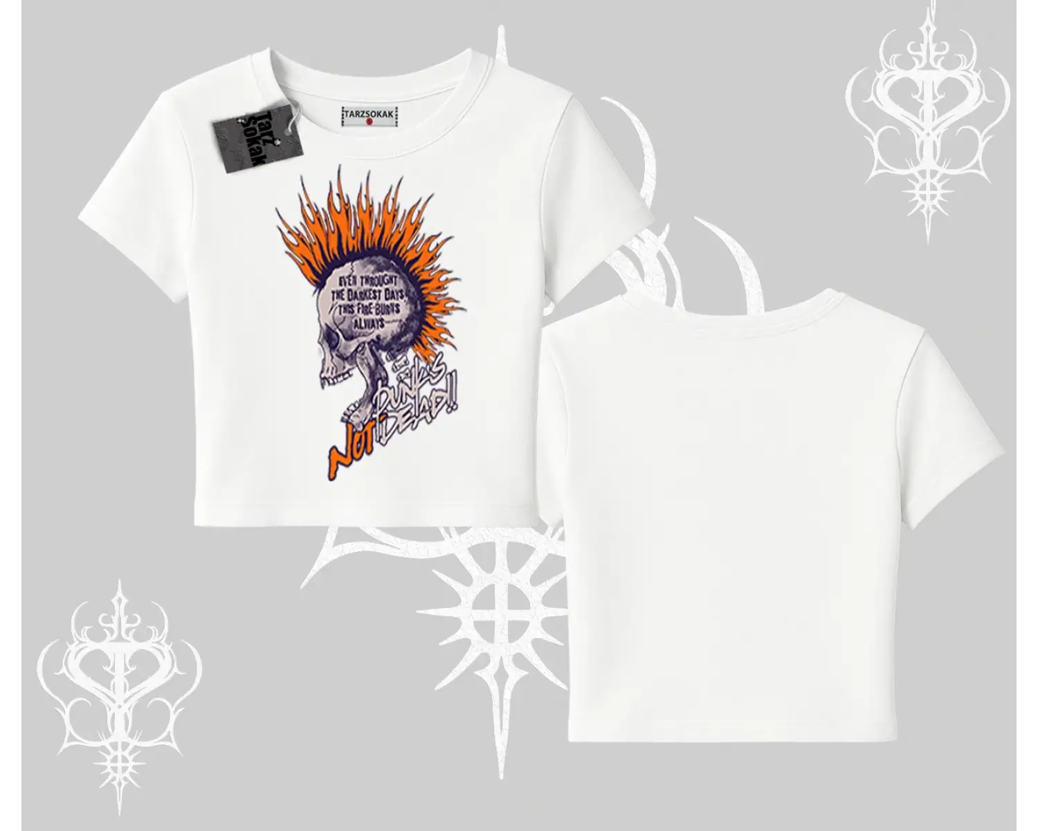 Babby Tee Tshirt Burning Skull Rebel Street Anthem