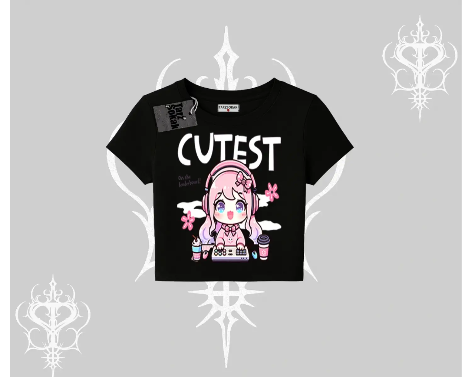 Babby Tee Tshirt Cute Anime Gamer Girl Baskılı