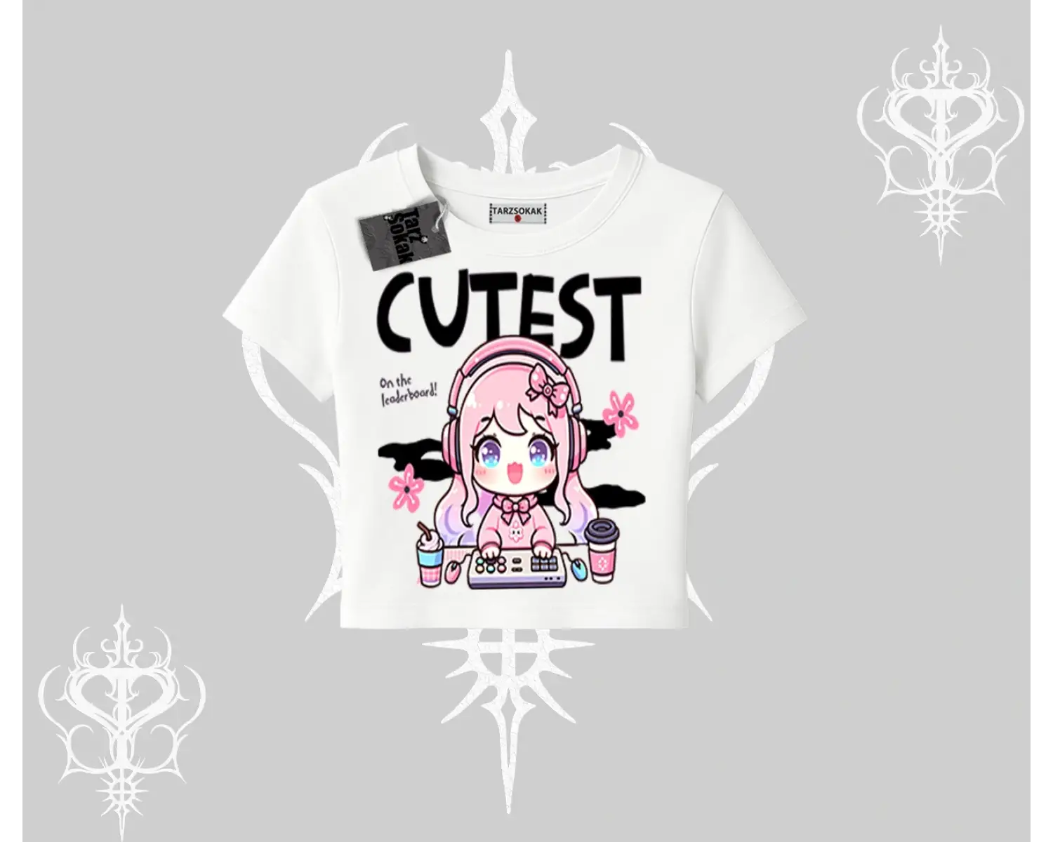 Babby Tee Tshirt Cute Anime Gamer Girl Baskılı
