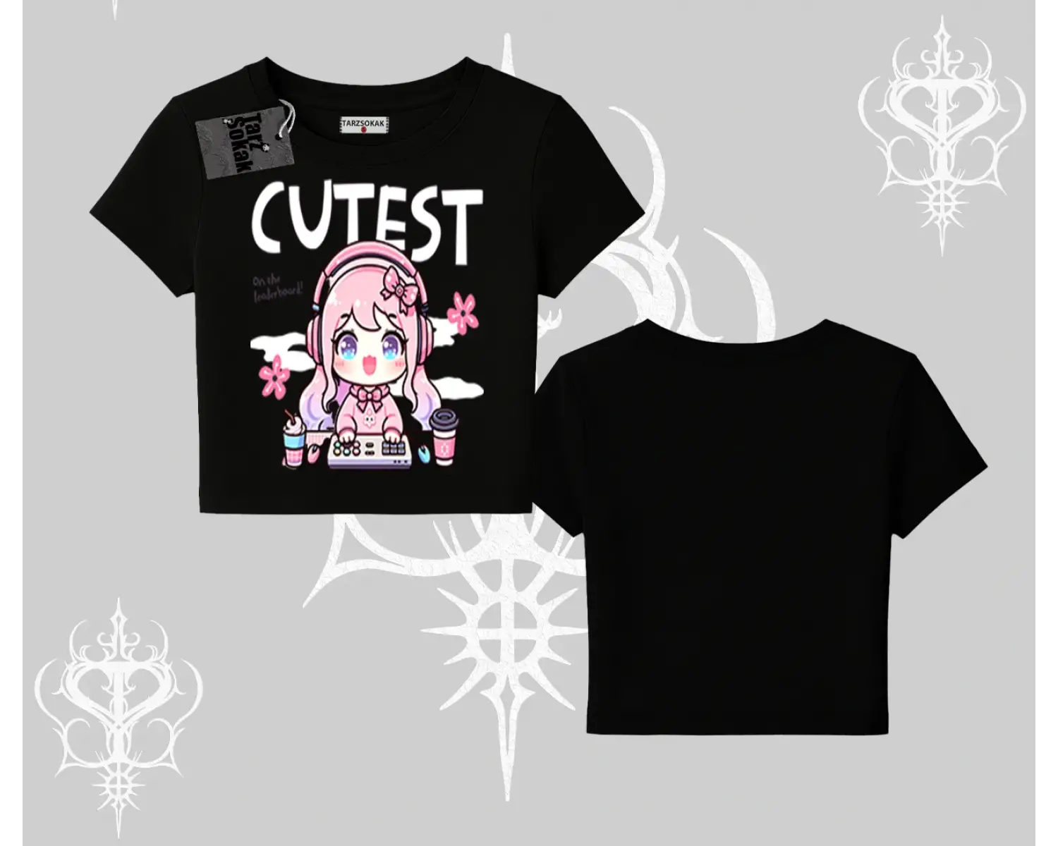 Babby Tee Tshirt Cute Anime Gamer Girl Baskılı