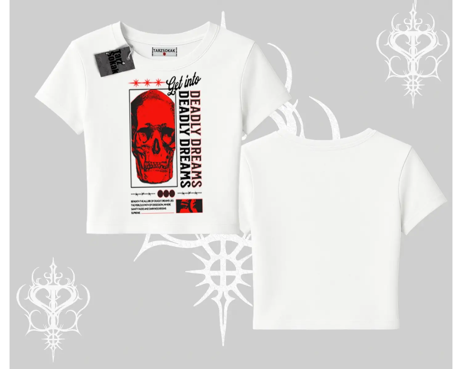 Babby Tee Tshirt Deadly Dreams Skull Redcore Street Manifest