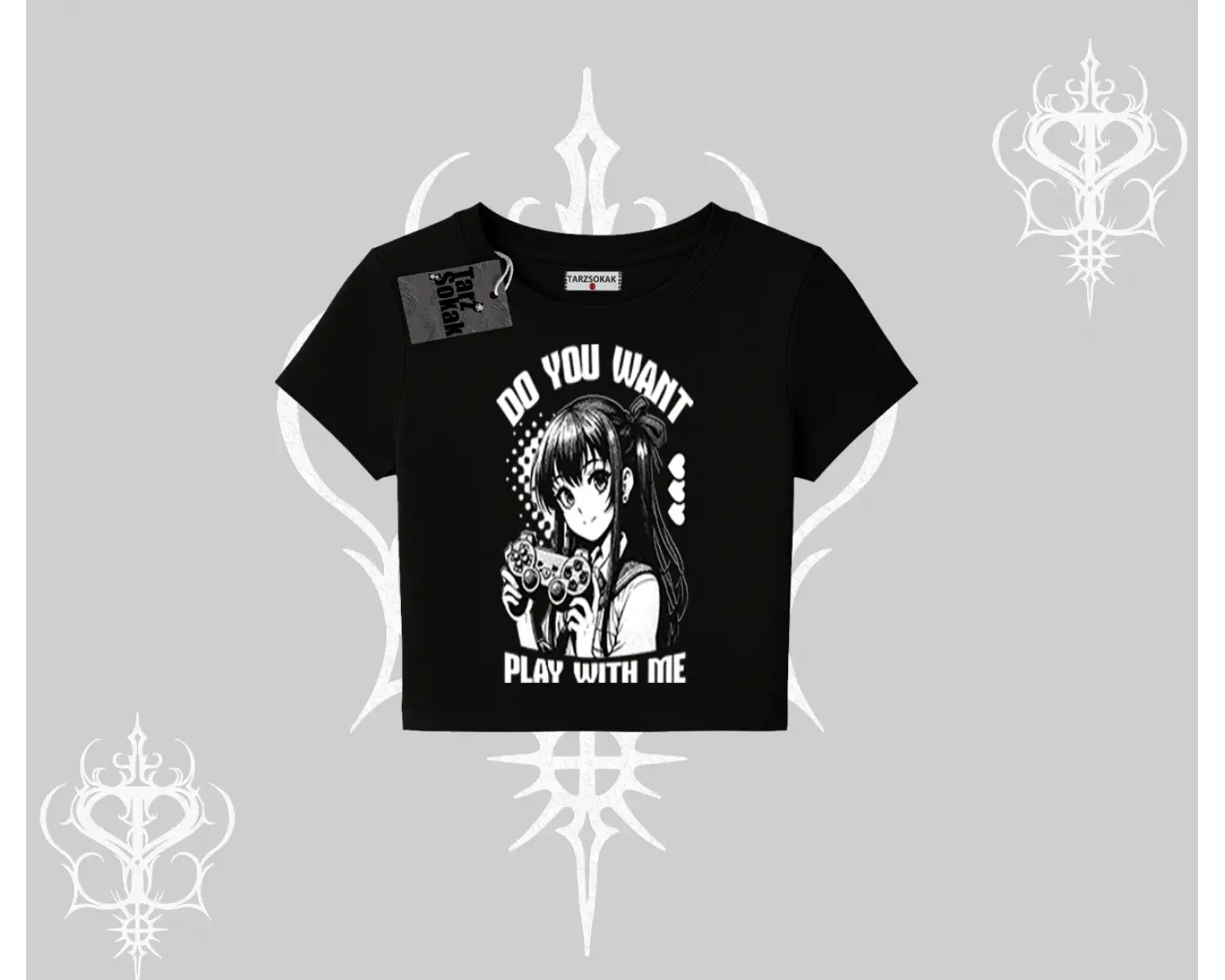 Babby Tee Tshirt Do You Want Play With Me Anime Kız Baskılı