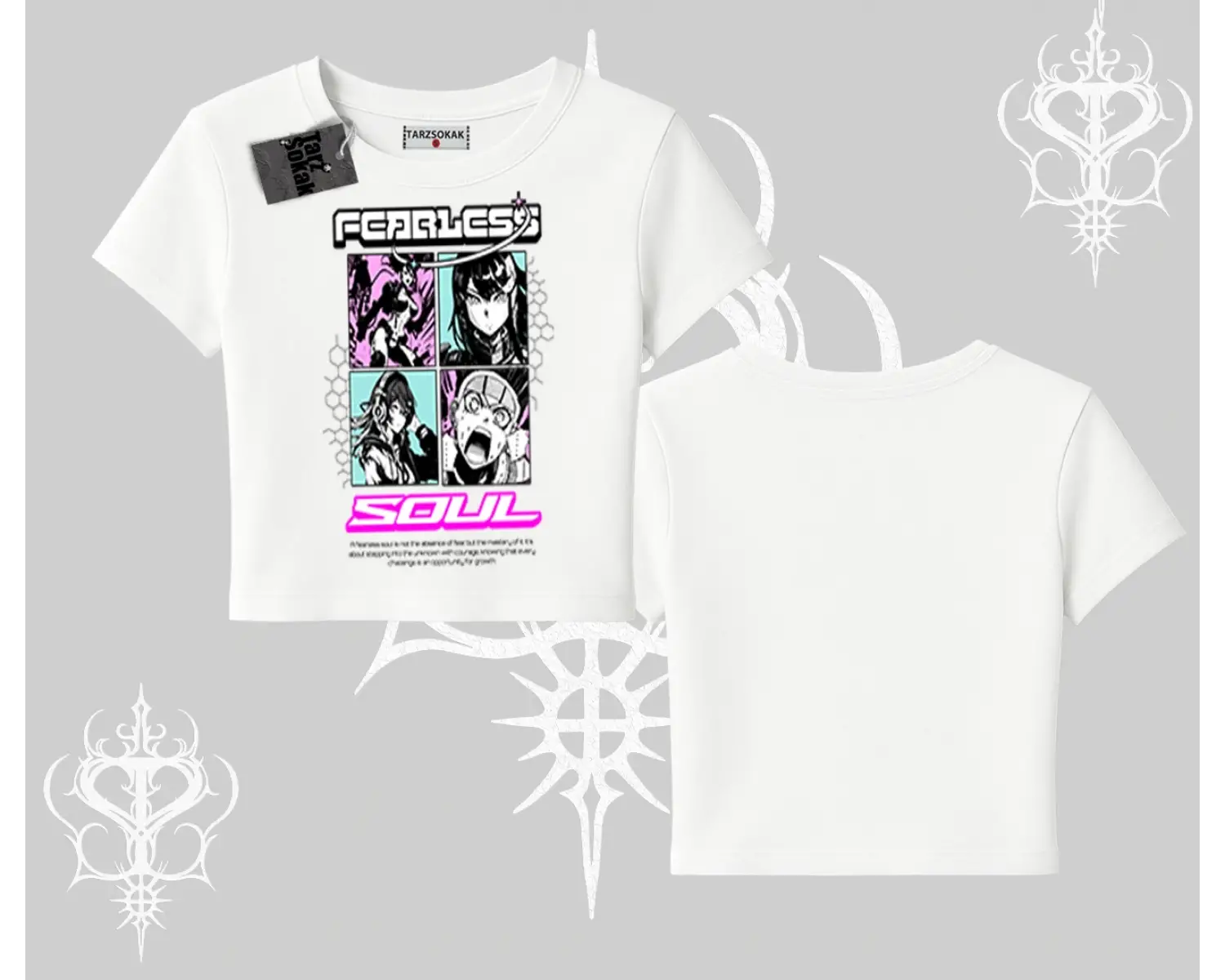 Babby Tee Tshirt Fearless Soul Anime Kolaj Baskılı