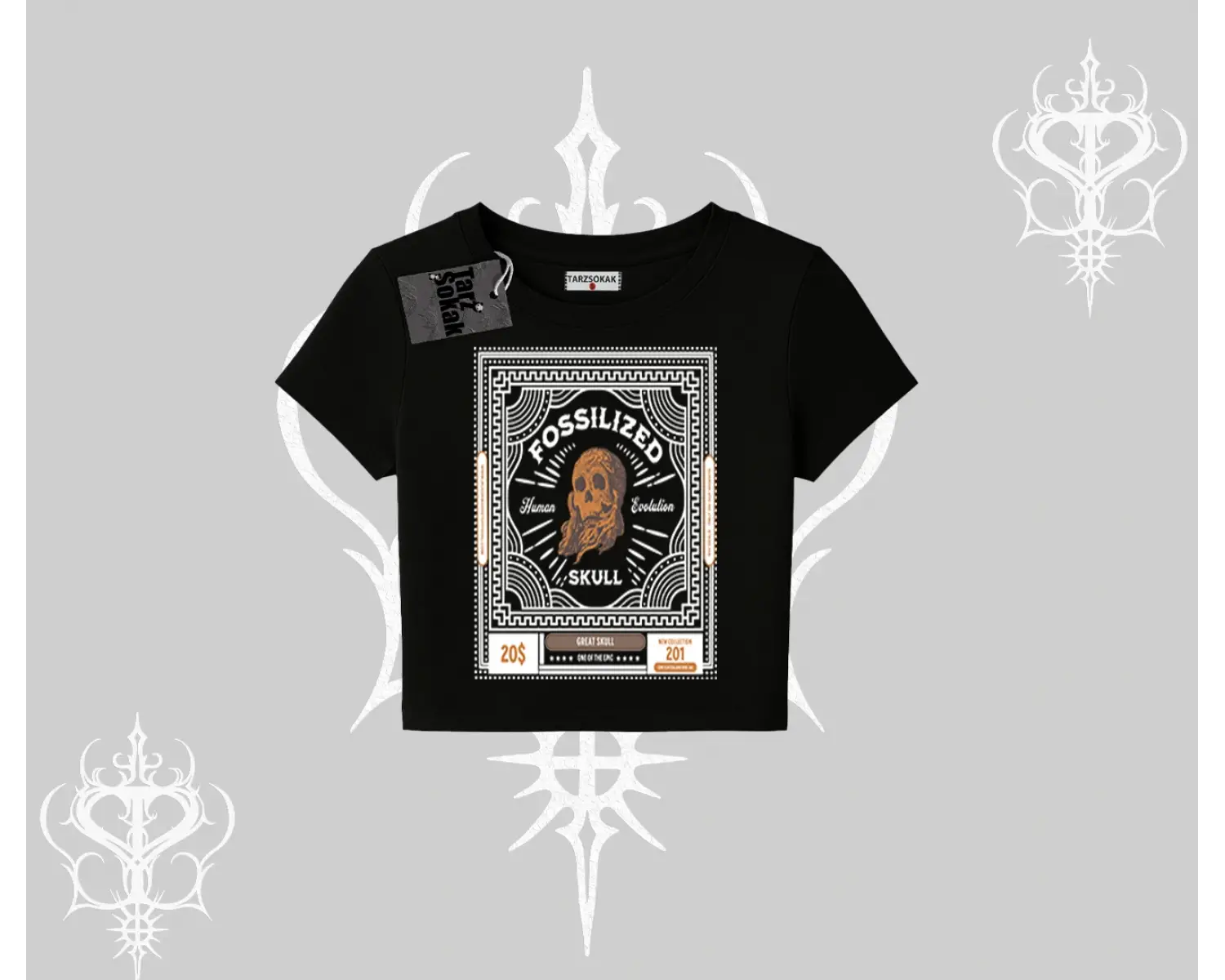 Babby Tee Tshirt Fossilized Skull Underground Archive