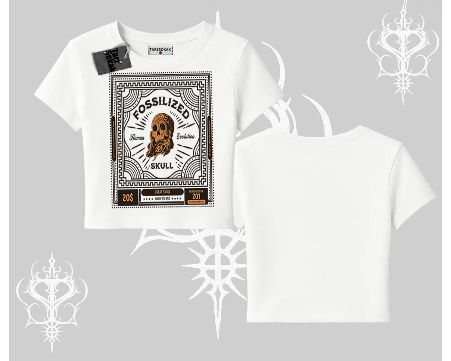 Babby Tee Tshirt Fossilized Skull Underground Archive