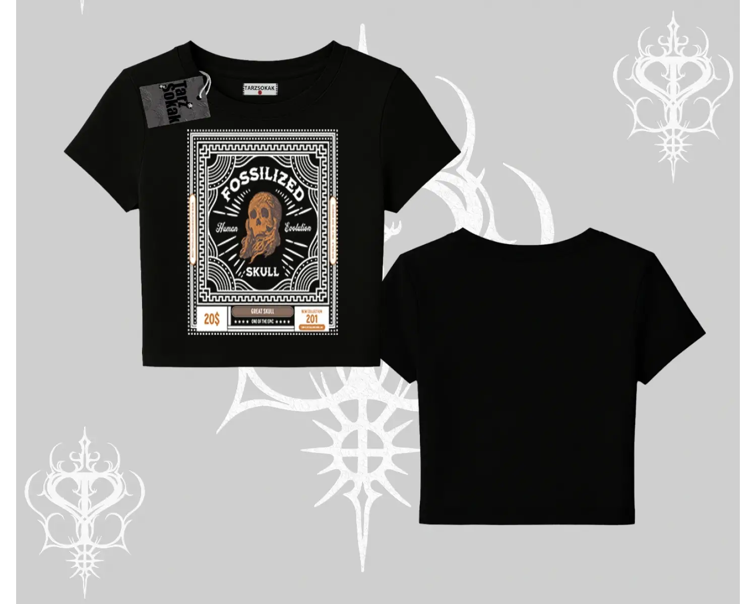 Babby Tee Tshirt Fossilized Skull Underground Archive