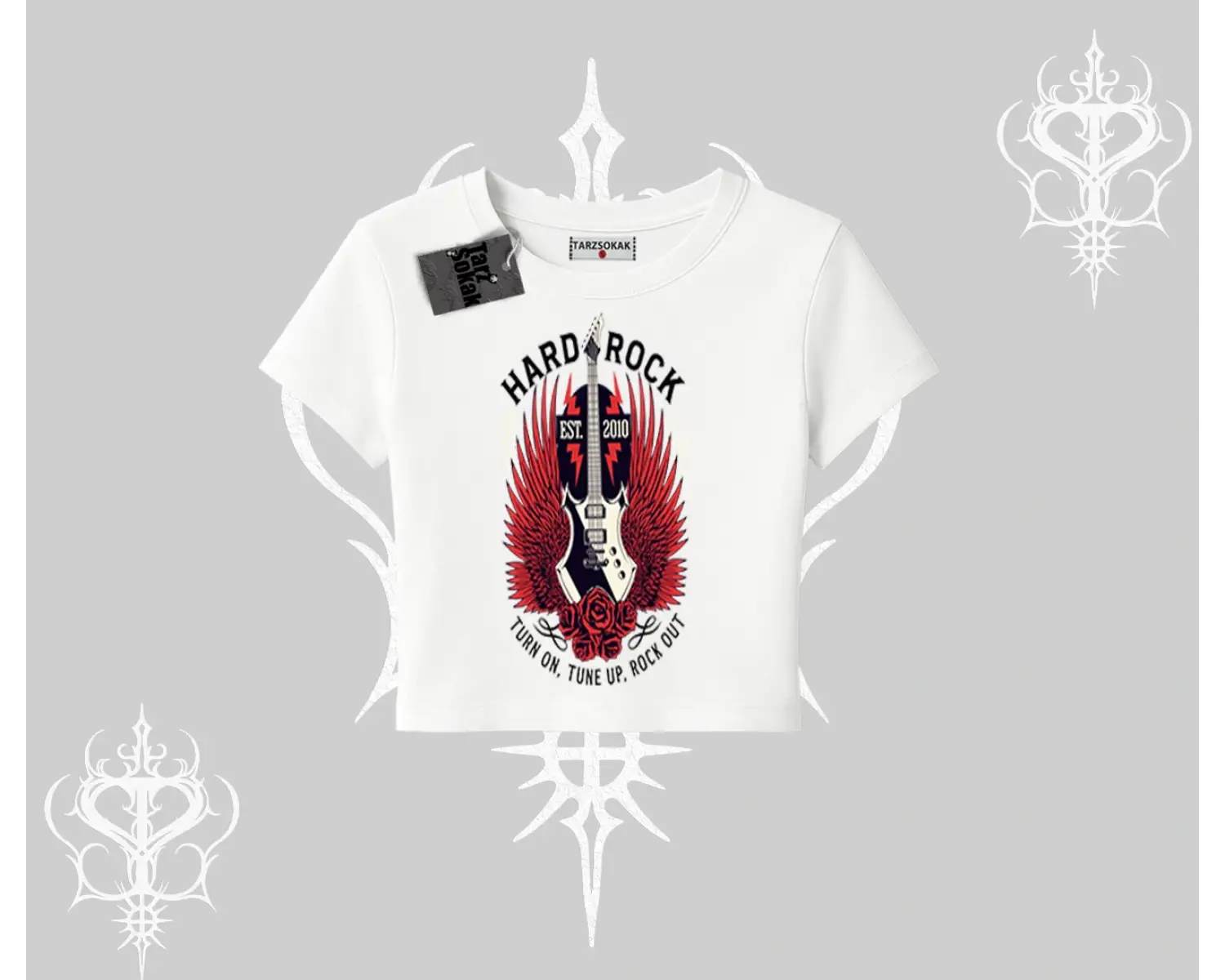 Babby Tee Tshirt Hard Rock Winged Guitar Rebellion