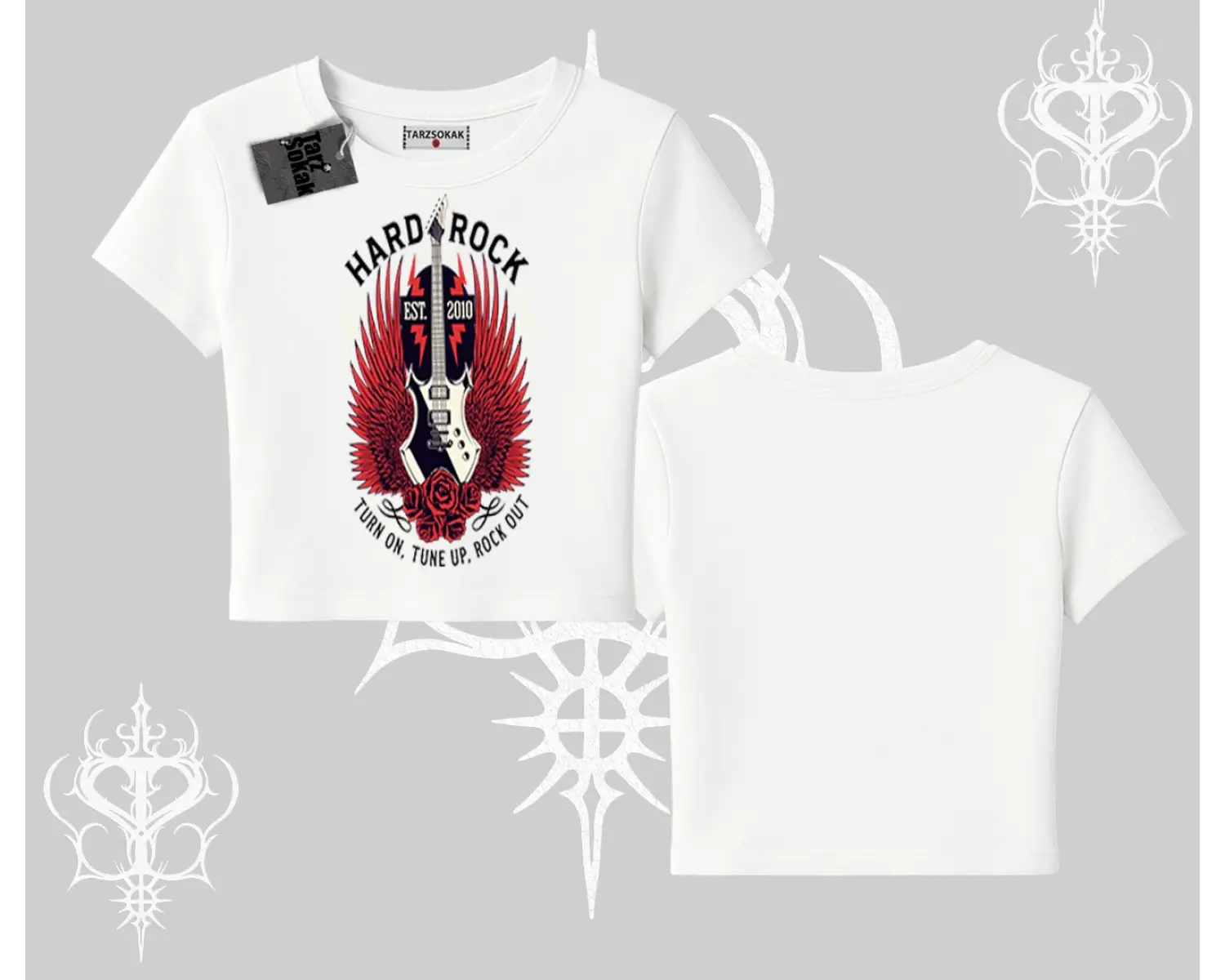 Babby Tee Tshirt Hard Rock Winged Guitar Rebellion