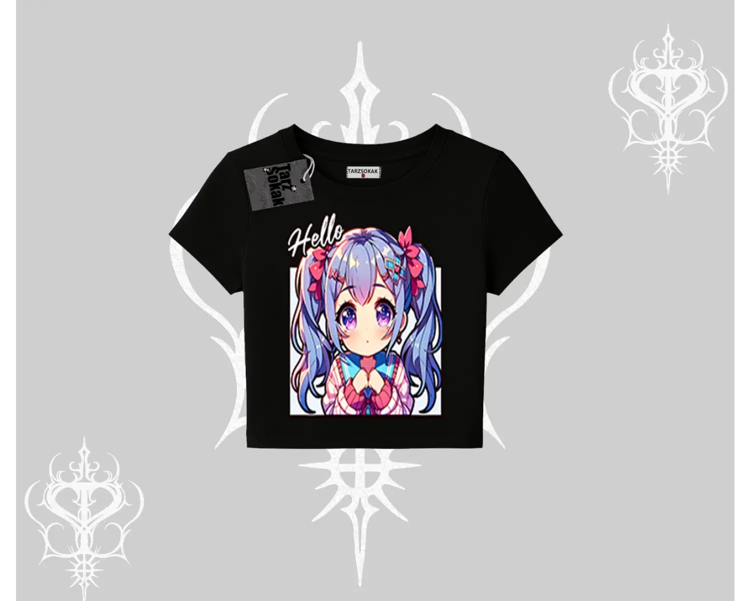 Babby Tee Tshirt Hello Anime Kız Sevimli Karakter Baskılı