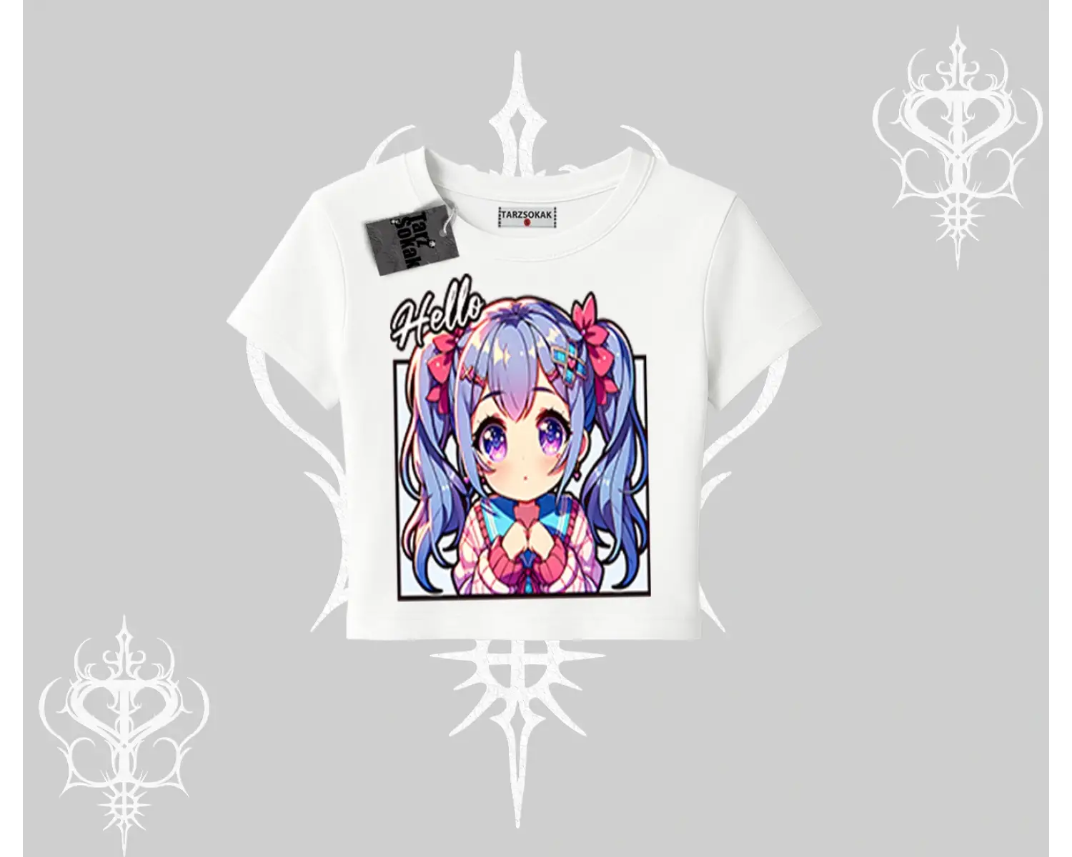 Babby Tee Tshirt Hello Anime Kız Sevimli Karakter Baskılı