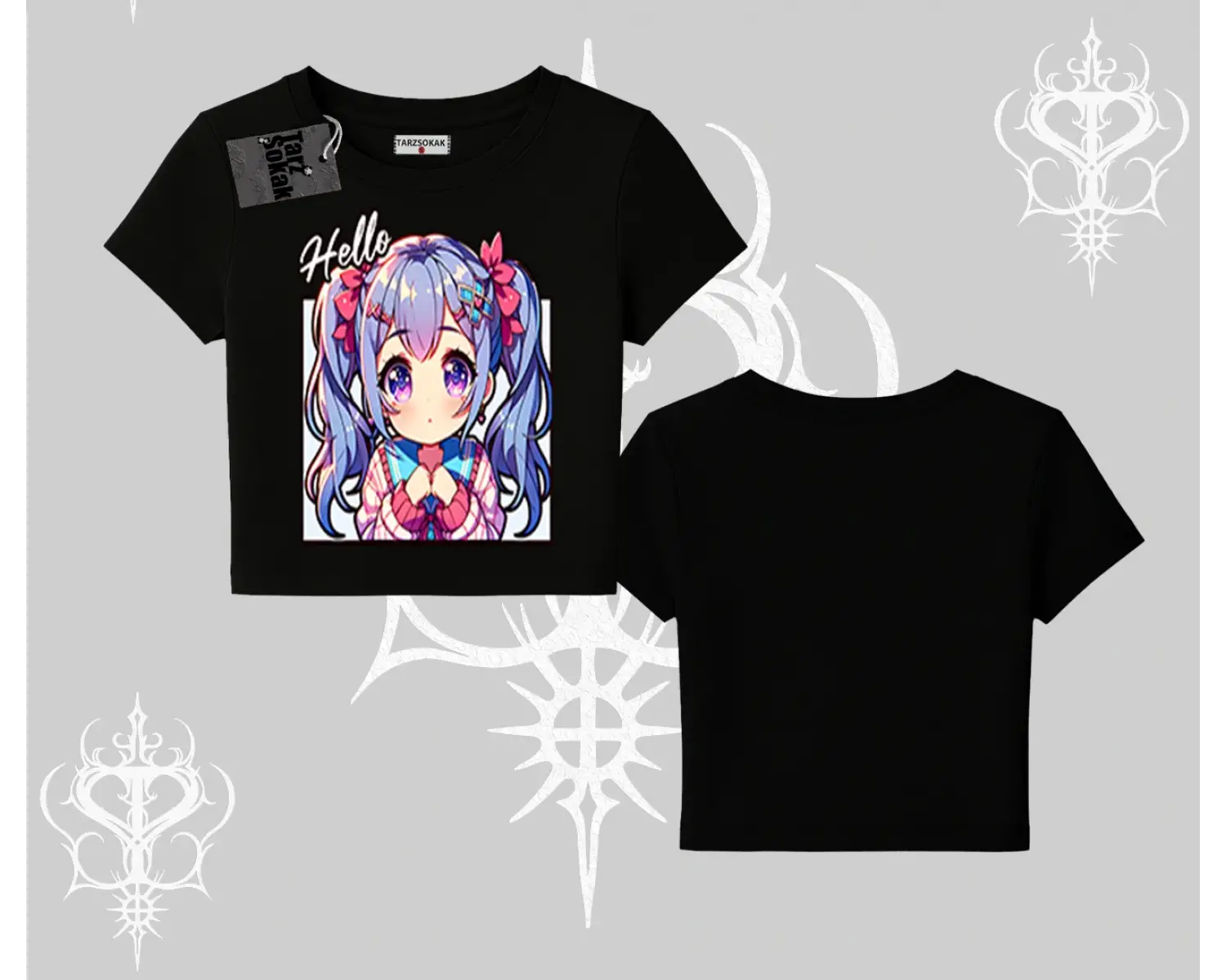Babby Tee Tshirt Hello Anime Kız Sevimli Karakter Baskılı