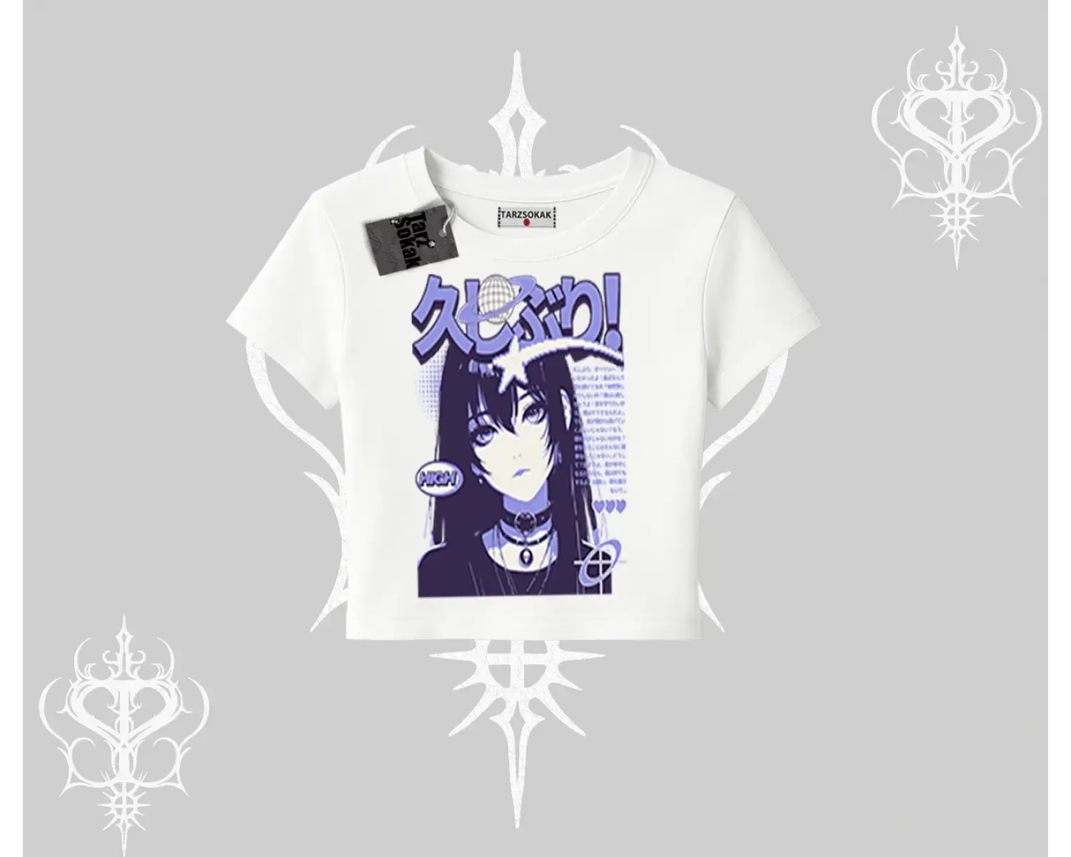 Babby Tee Tshirt Neo Tokyo Girl Y2K Street Anime Aesthetic
