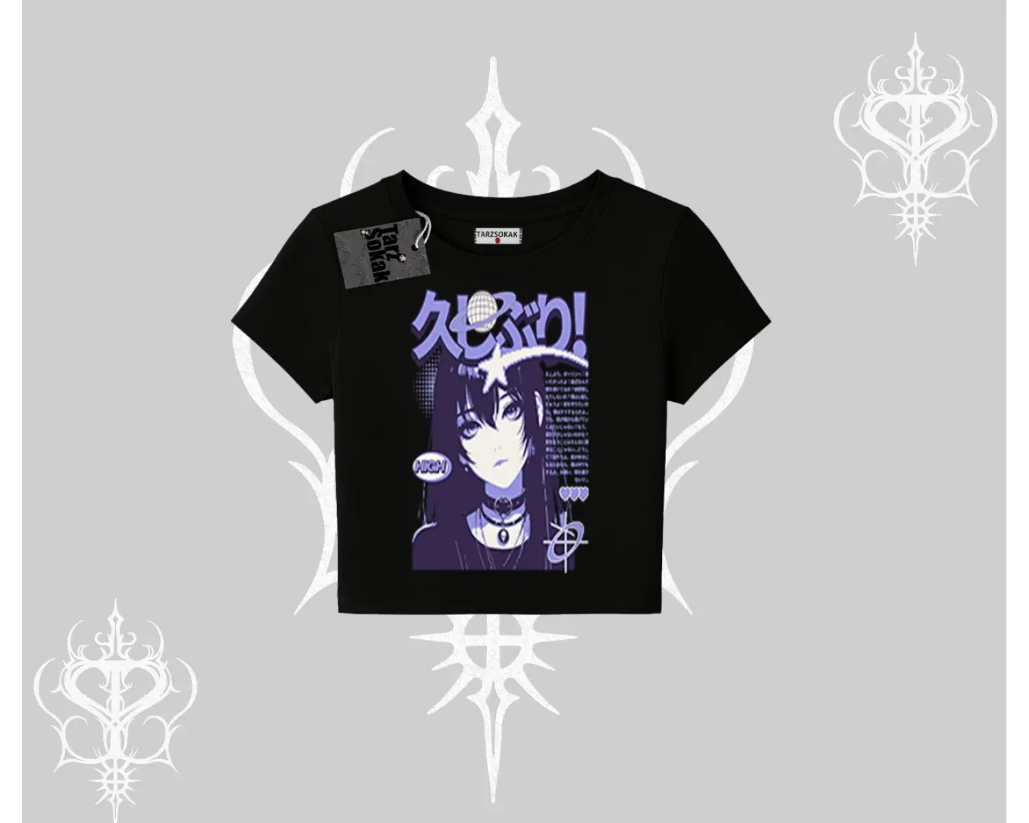 Babby Tee Tshirt Neo Tokyo Girl Y2K Street Anime Aesthetic