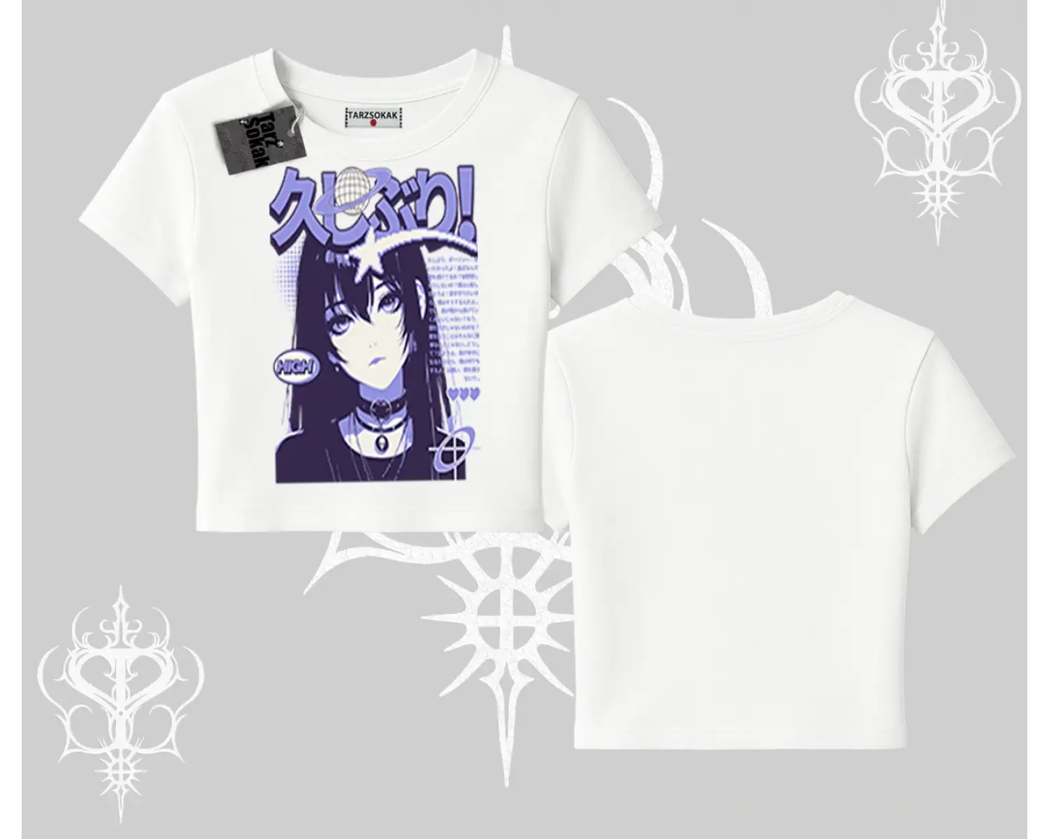 Babby Tee Tshirt Neo Tokyo Girl Y2K Street Anime Aesthetic