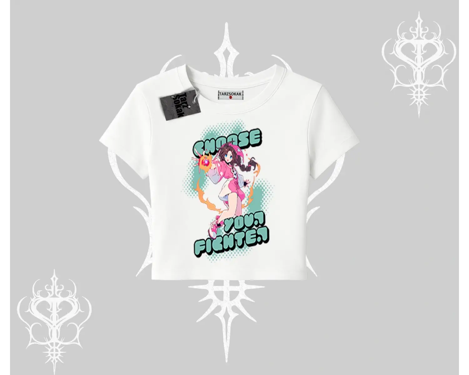 Babby Tee Tshirt Oversize  Anime Kız Desenli Japon Stil