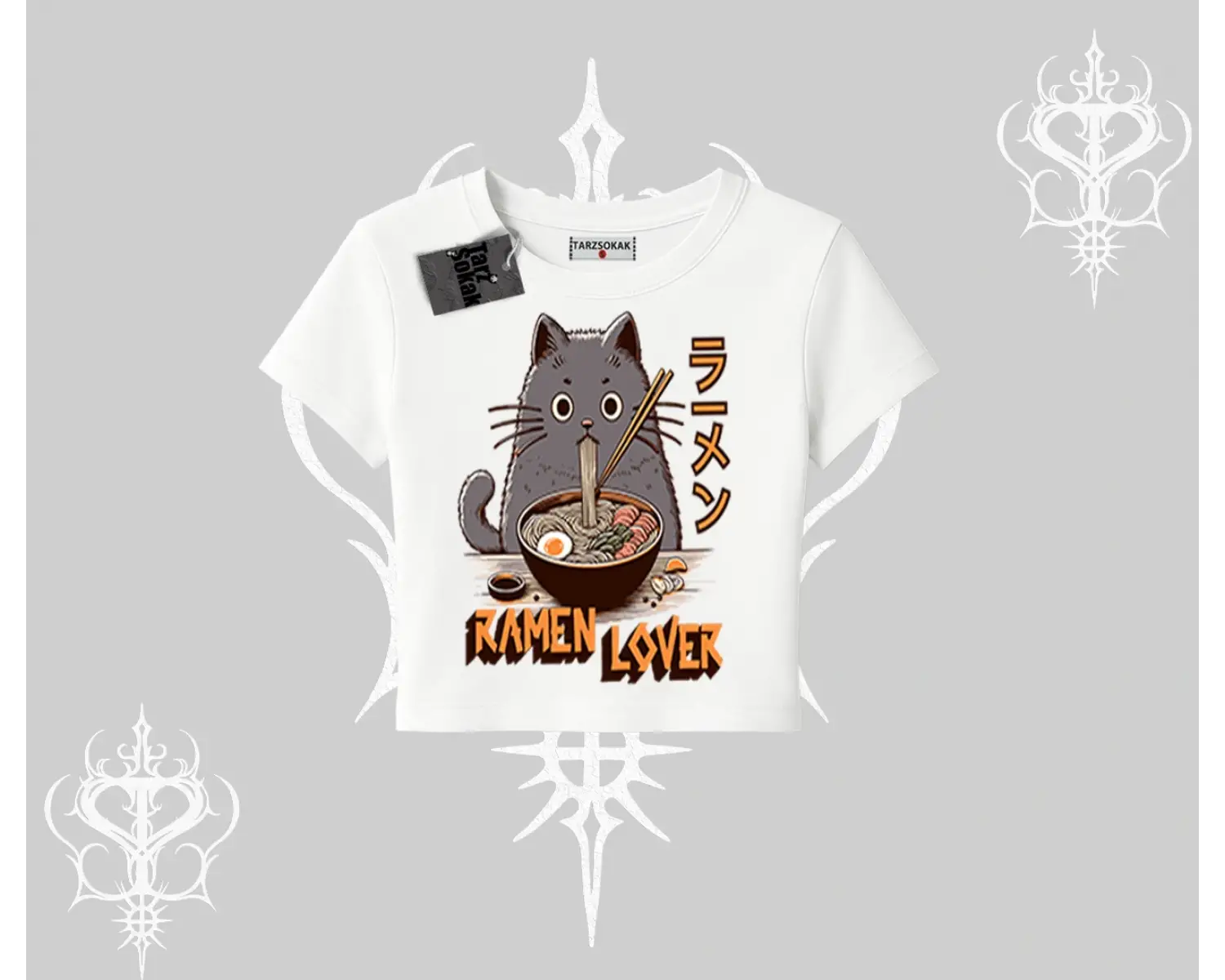 Babby Tee Tshirt Ramen Lover Kedi Anime Baskılı