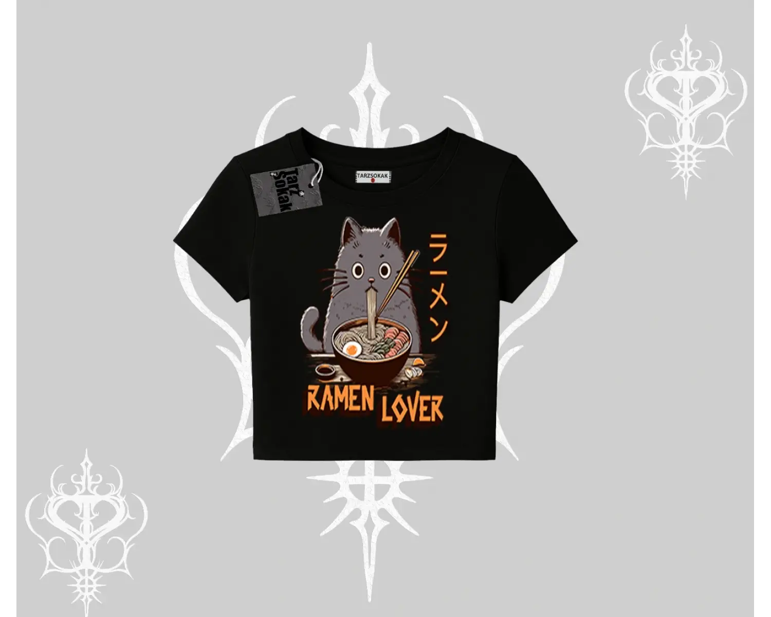 Babby Tee Tshirt Ramen Lover Kedi Anime Baskılı