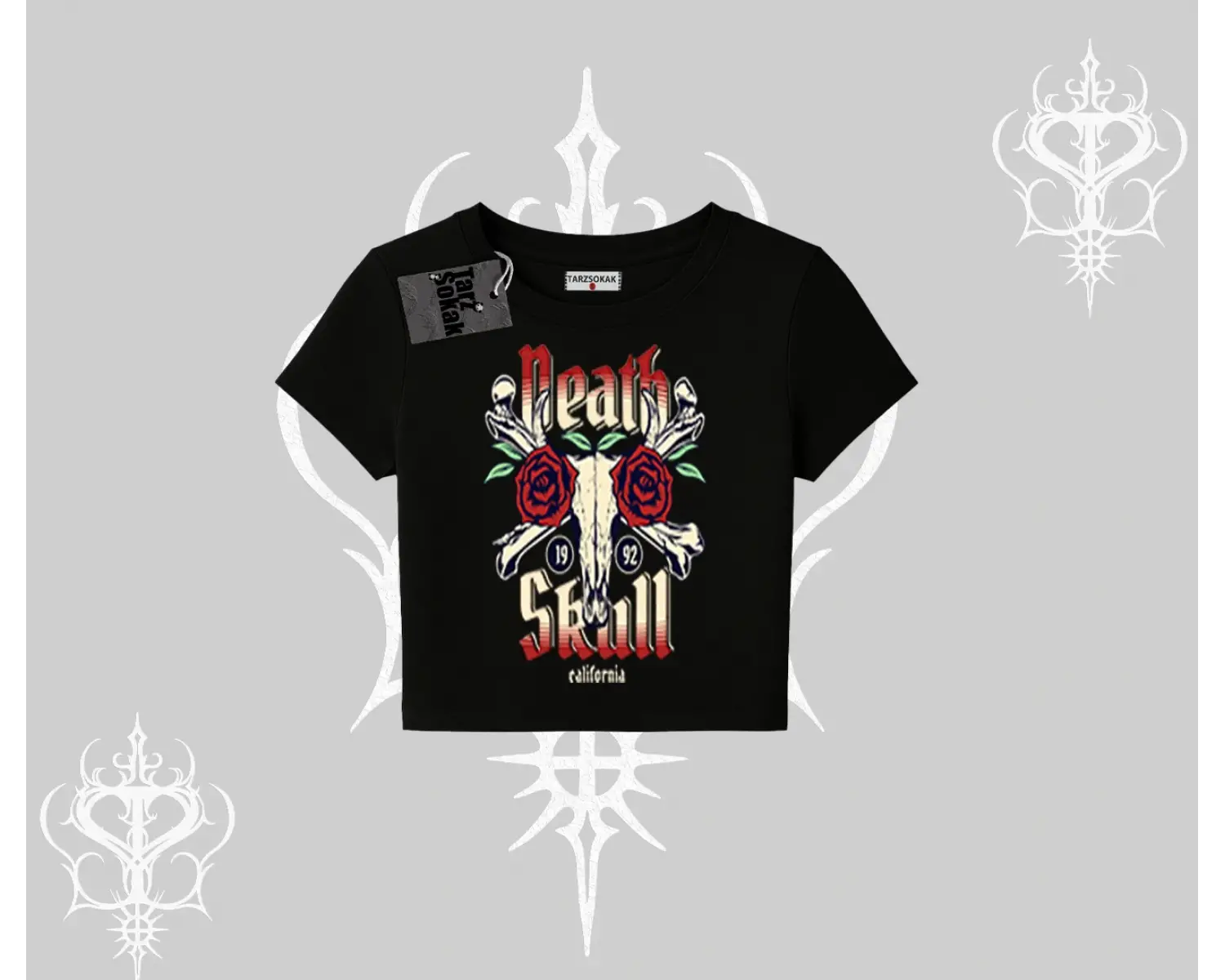 Babby Tee Tshirt Skull & Roses Vintage West Coast Rebellion