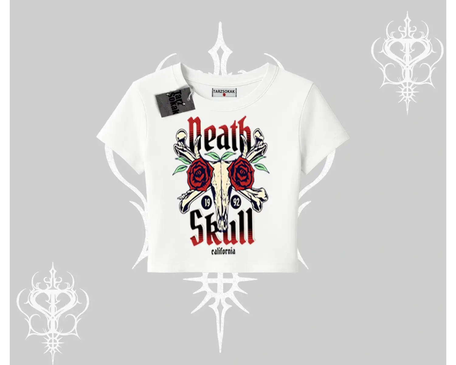 Babby Tee Tshirt Skull & Roses Vintage West Coast Rebellion
