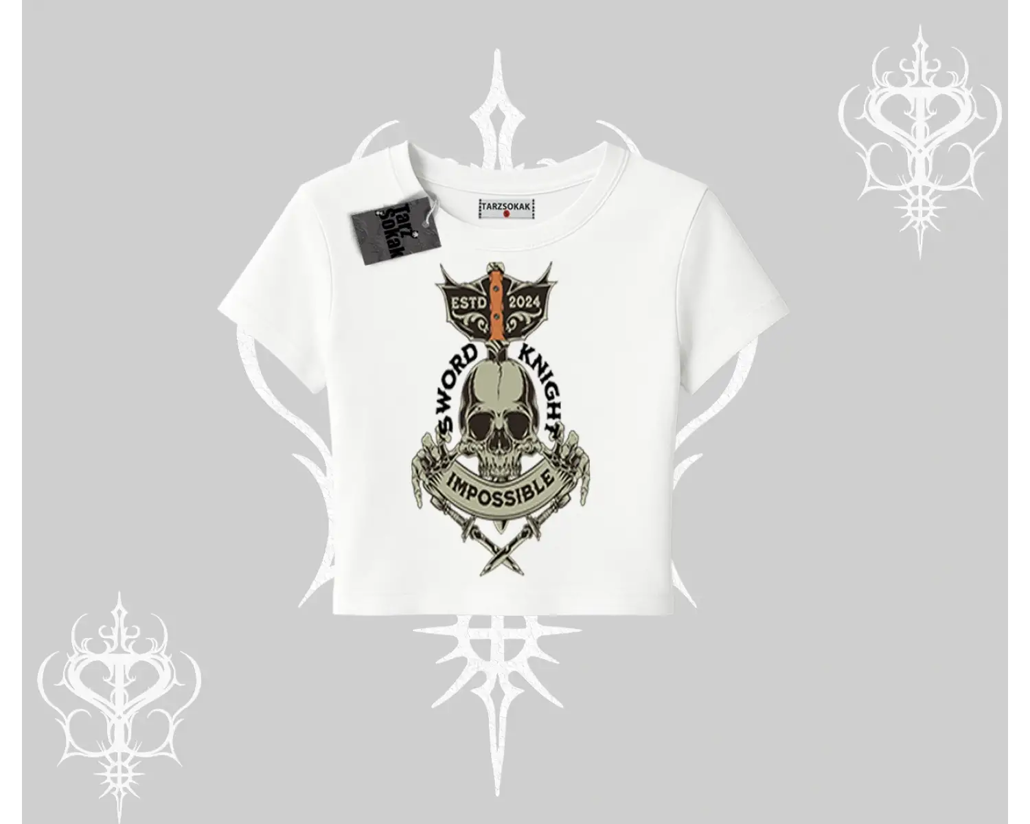 Babby Tee Tshirt Sword Knight Skull Impossible Street Creed