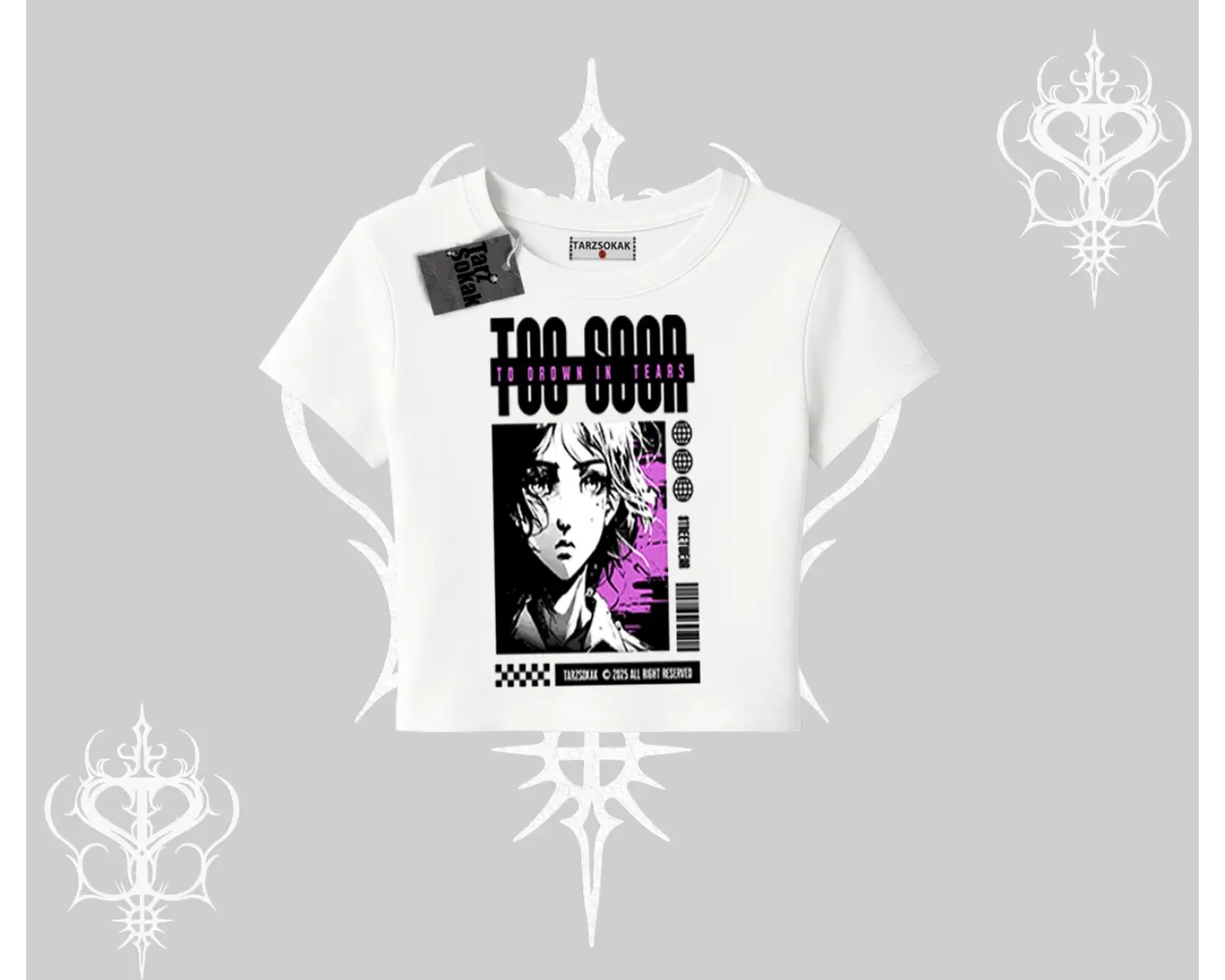 Babby Tee Tshirt Too Good Anime Girl Grafik Baskılı