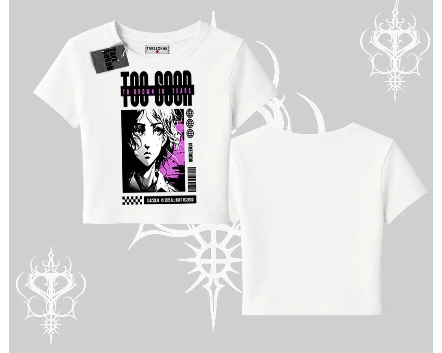 Babby Tee Tshirt Too Good Anime Girl Grafik Baskılı