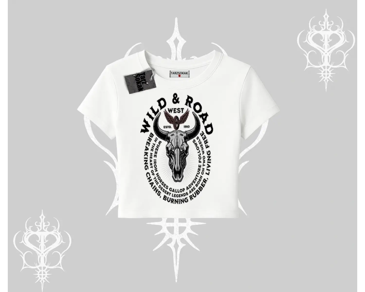 Babby Tee Tshirt Wild & Road Western Skull Biker Street Culture