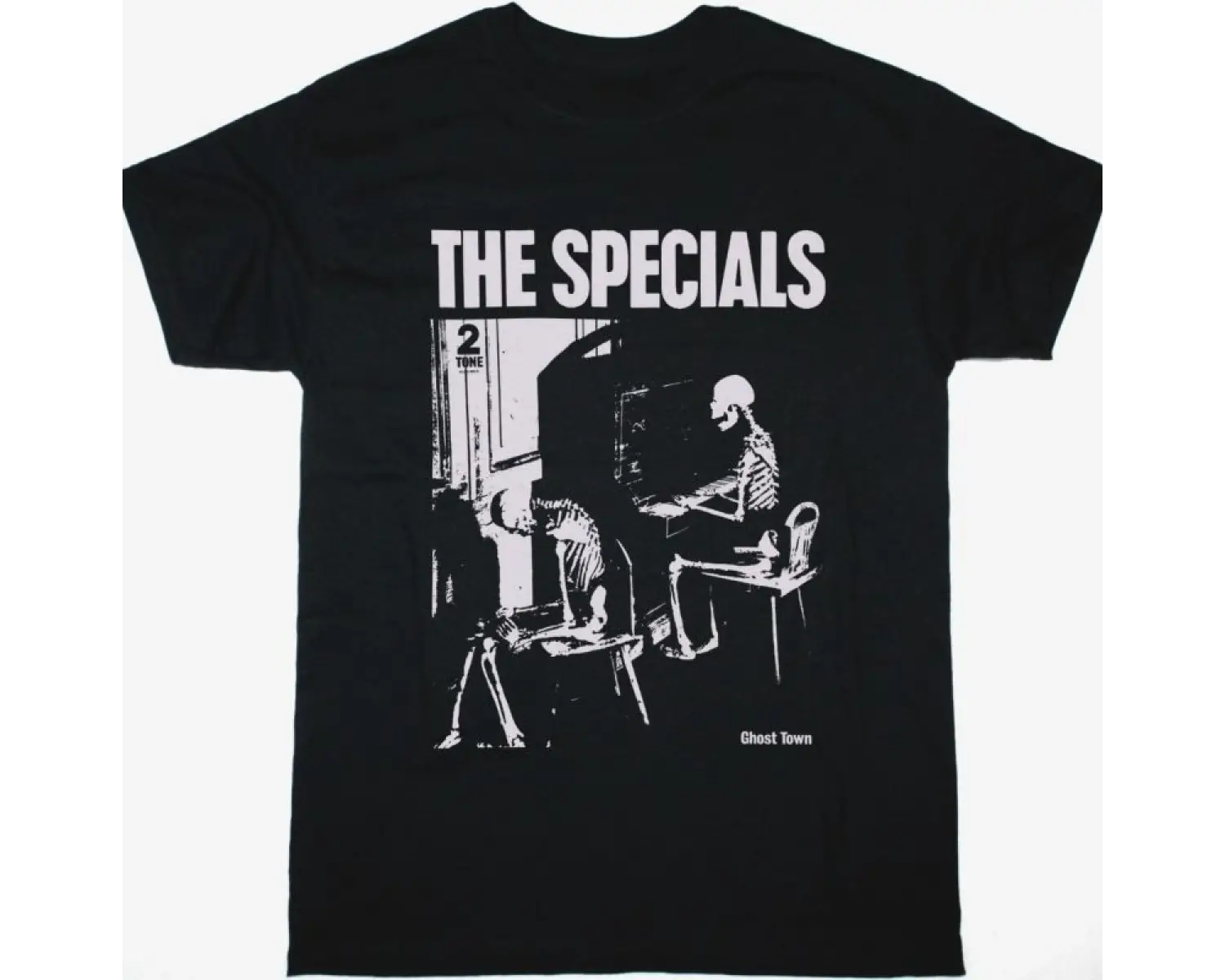 BAD MANNERS LONDON NEW BLACK T-SHIRT ÖN VE ARAKA BASKILI