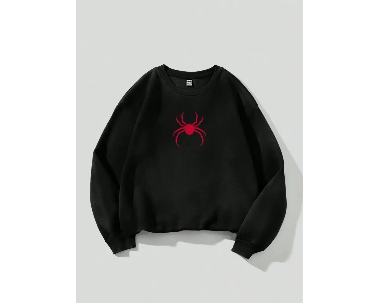 Bahar rahat kadın tişörtü basit örümcek baskılar Hoodies rahat polar yumuşak kazak Clothes ge