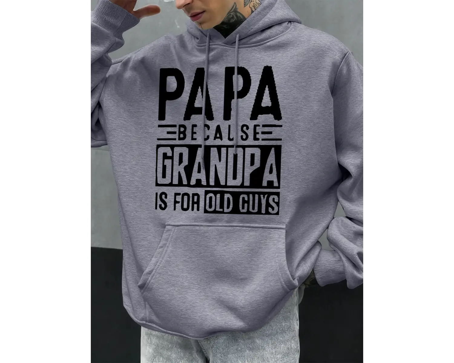 Bana Baba Diye Çağırma, Ben Yaşlı Değilim Komik Tasarım Erkekler İçin Kapüşonlu Üst Vintage C