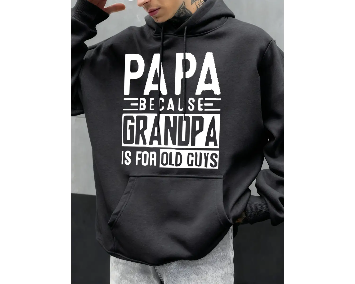 Bana Baba Diye Çağırma, Ben Yaşlı Değilim Komik Tasarım Erkekler İçin Kapüşonlu Üst Vintage C