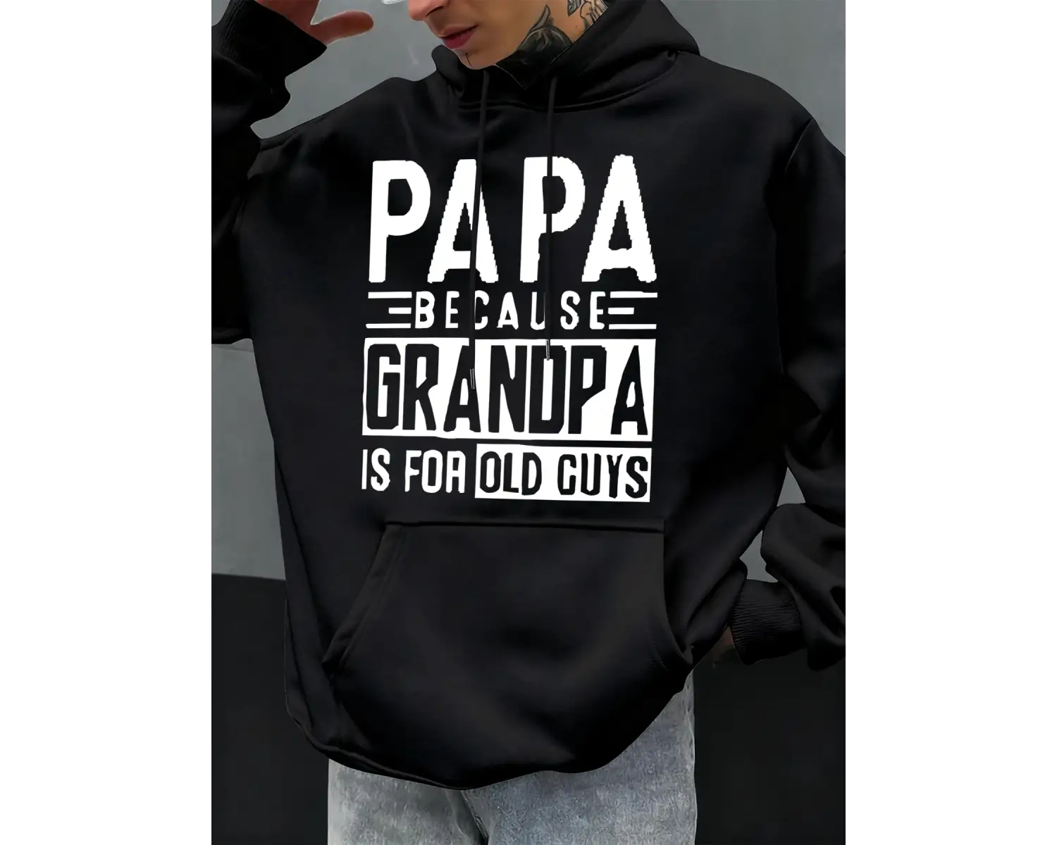 Bana Baba Diye Çağırma, Ben Yaşlı Değilim Komik Tasarım Erkekler İçin Kapüşonlu Üst Vintage C