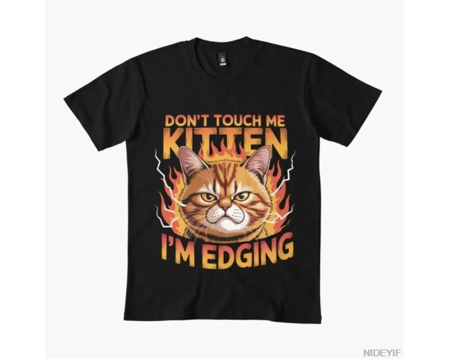Bana Dokunma Kedi Yavrusu, Komik Kedi Memesi Tişörtü Erkekler ve Kadınlar İçin %100 Pamuklu T