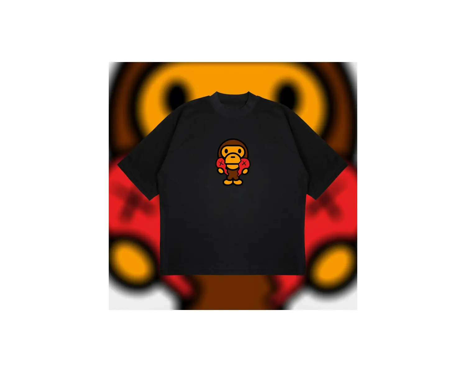 Bape X Comme Des Garçons Oversize Unisex Pamuklu Nefes Alan Kalın Kumaşlı