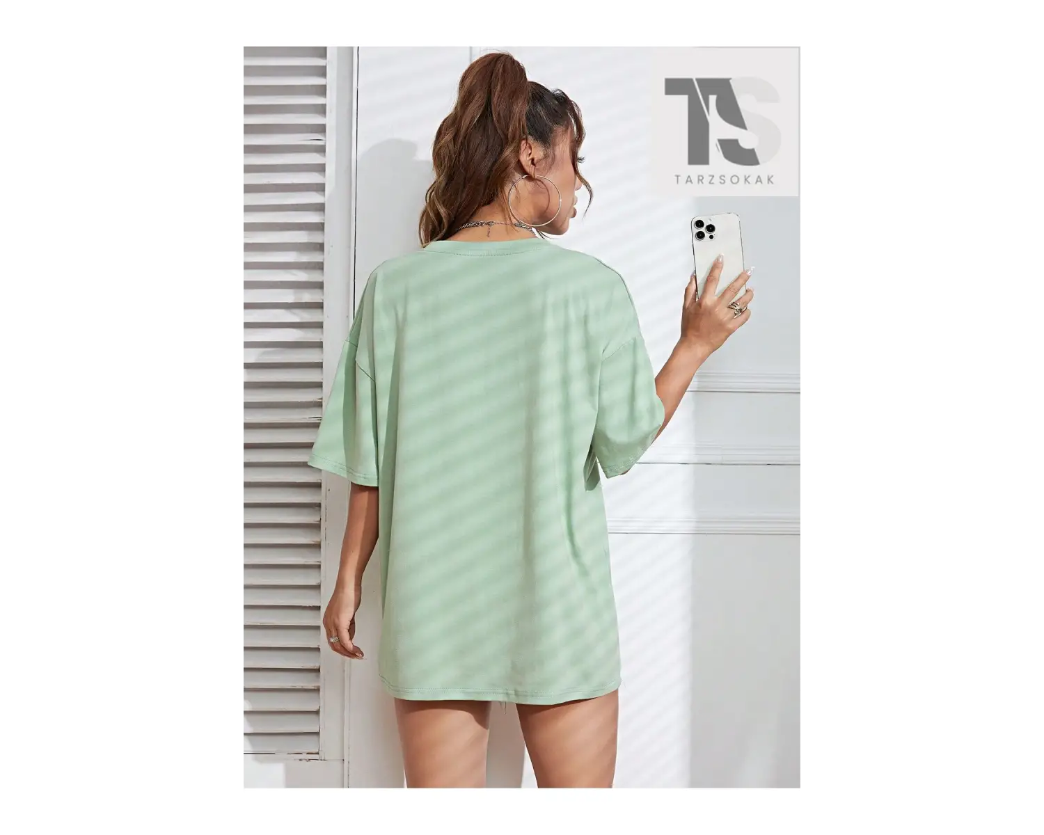 Basketbol & Letter Grafik Düşük Omuz Tişörtü