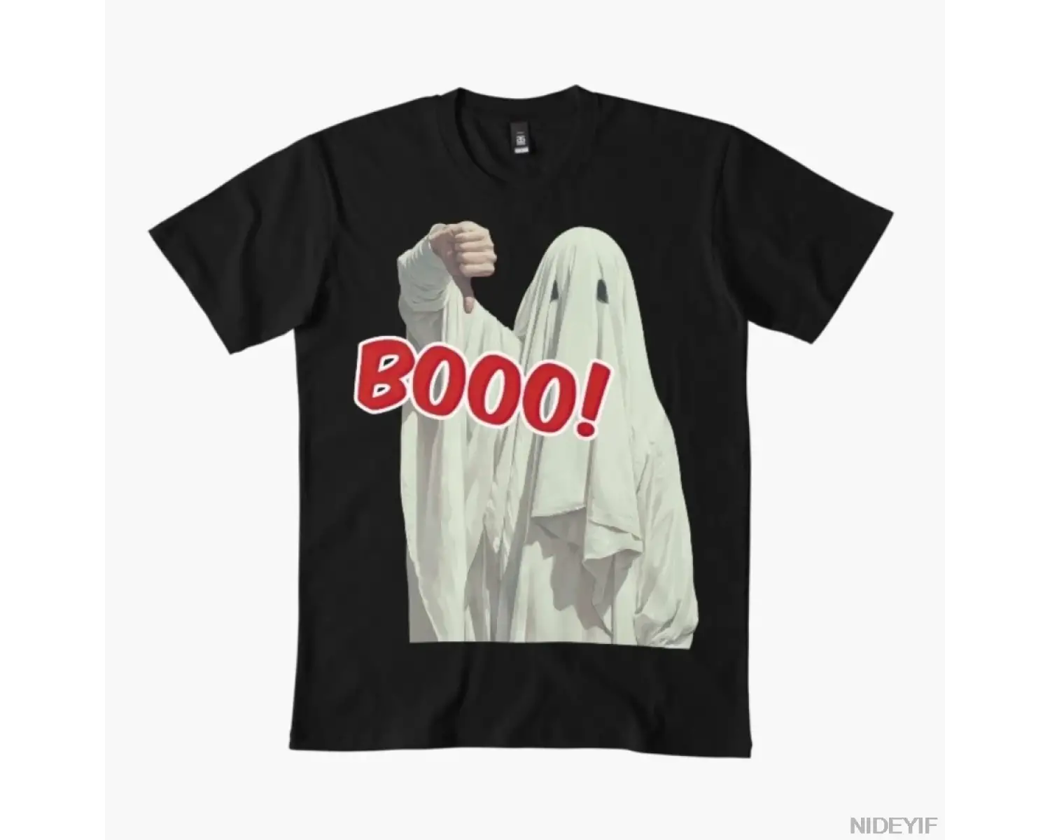 Başparmak aşağı hayalet tişört Erkekler Kadınlar için %100 Pamuklu Tişörtler Kısa Kollu Üstle